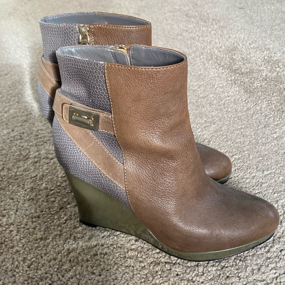 Cole Haan Martina wedge leather booties